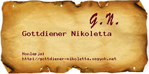 Gottdiener Nikoletta névjegykártya